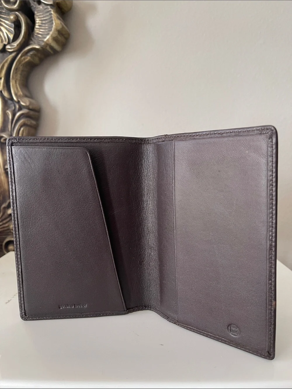 Leather Passport Holder - Brown